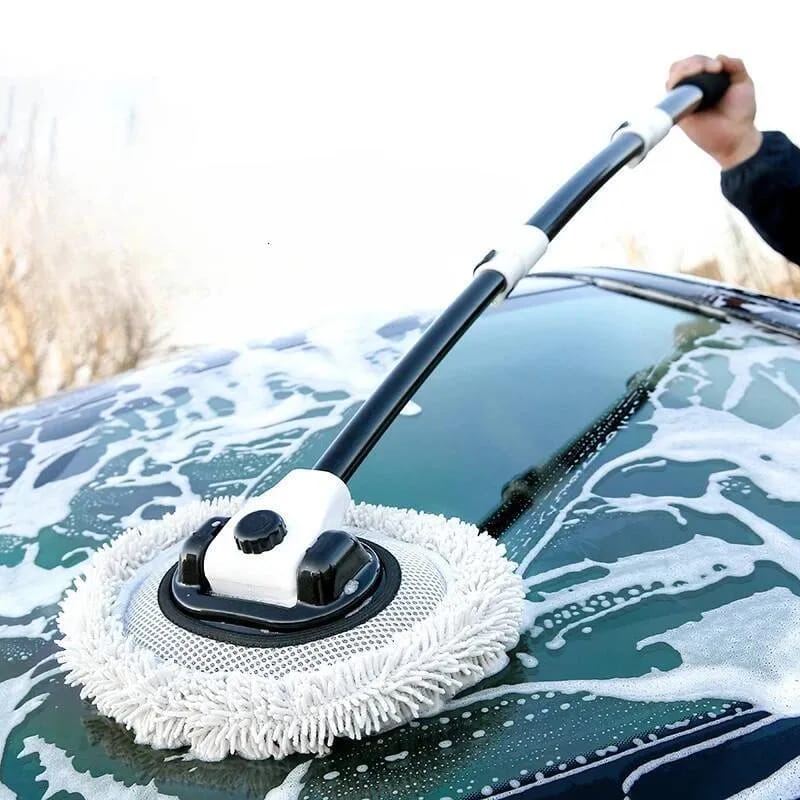 Telescoping Car Cleaning Brush – Long Handle Chenille Mop