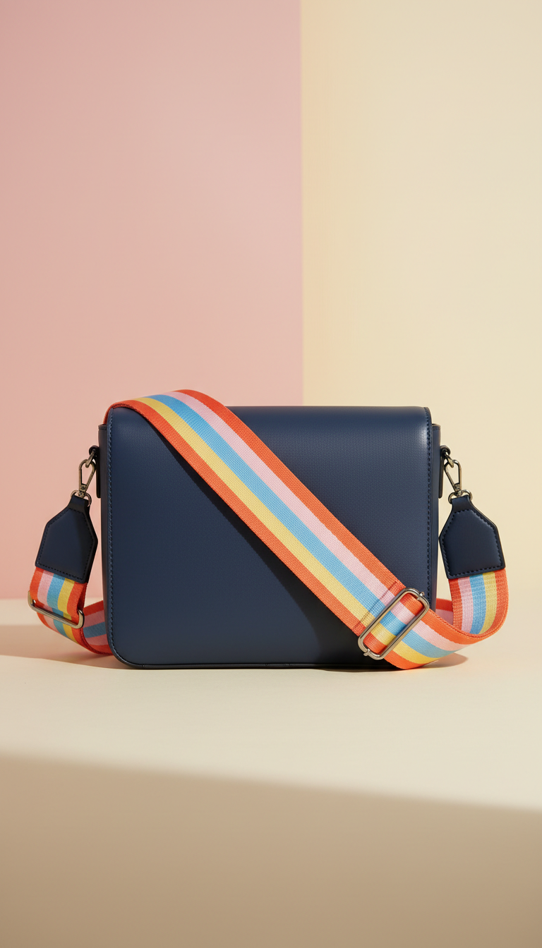 Slate Navy Crossbody Bag Bold Strap