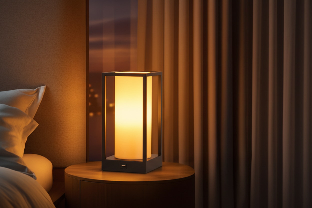 Modern Bedside Lantern Table Lamp