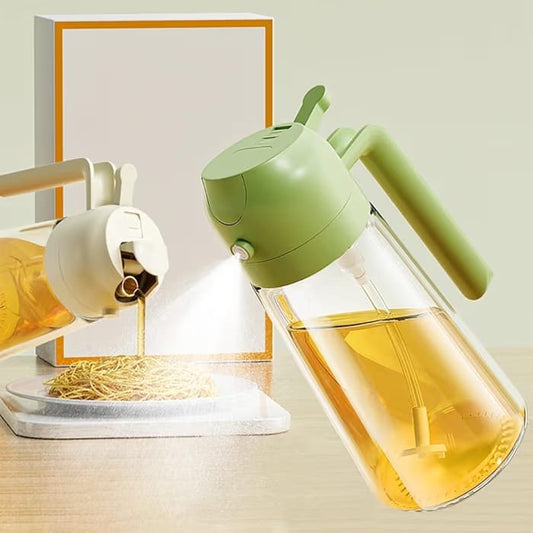 Product Title:
2 in 1 Oil Sprayer & Dispenser Bottle | Glass Oil & Vinegar Bottle |